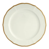 Antique Gold Round Platter / Charger Plate